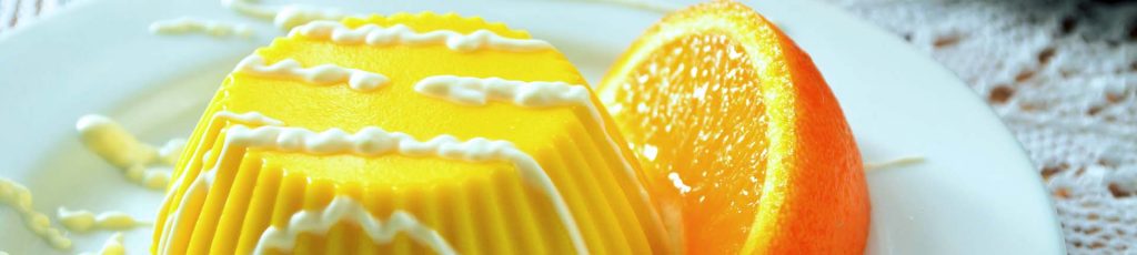 flan de laranja e baunilha
