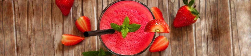 Shake de frutas vermelhas e chia